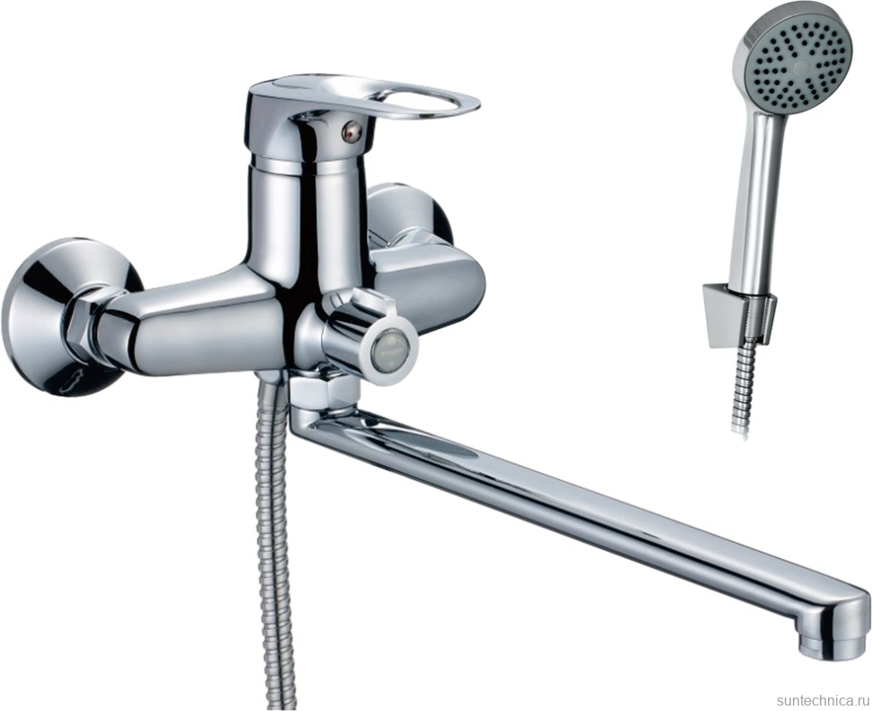 Смеситель с длинным изливом для ванны D-lin 428-6 D147428-6 хром