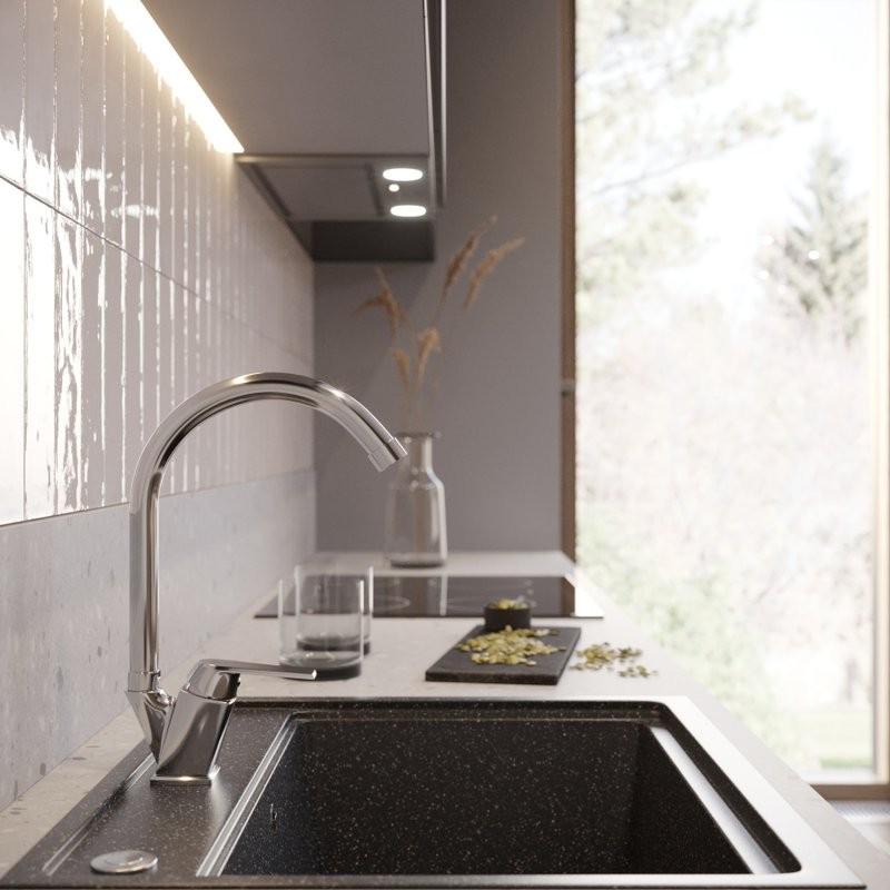 Смеситель для кухни Domaci Равенна SM-01cr хром