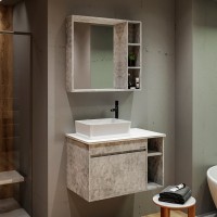 Мебель для ванной комнаты Grossman Фалькон 80 бетон, раковина GR-3016