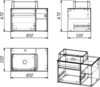 Мебель для ванной комнаты Grossman Фалькон 80 бетон, раковина GR-3016