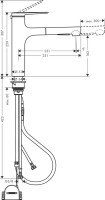 Смеситель для кухни Hansgrohe Zesis M33 74804000 механизм sBox lite, хром