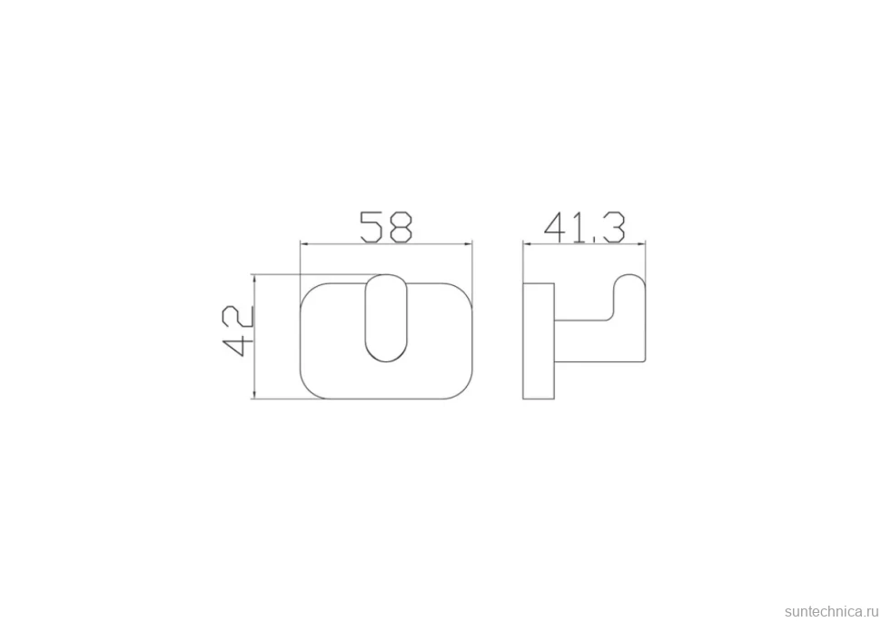 Крючок Wonzon & Woghand WW-9315 темный графит