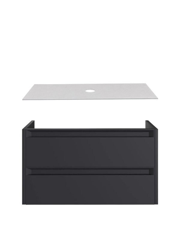 Тумба под раковину со столешницей Allen Brau Fantasy 2.0 120 матовый антрацит, столешница бежевая