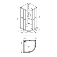 Душевая кабина Triton Нова Щ0000076115 90х90, без крыши