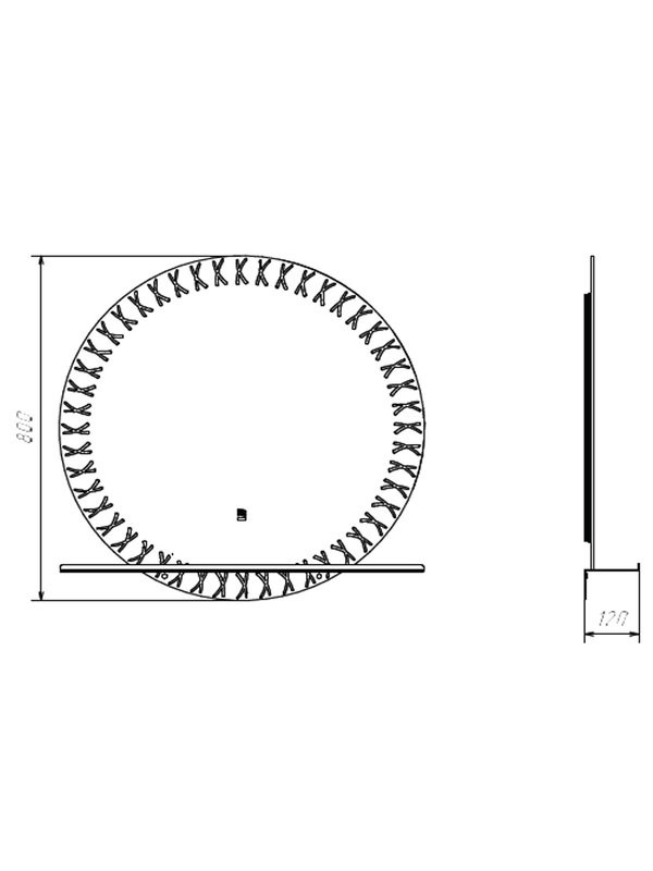 Зеркало круглое Comforty Арзамас 80 с подсветкой, бесконтактный сенсор