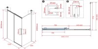 Душевой уголок Vincea Stella VSR-1ST8015CL 150x80 см, профиль хром, стекло прозрачное