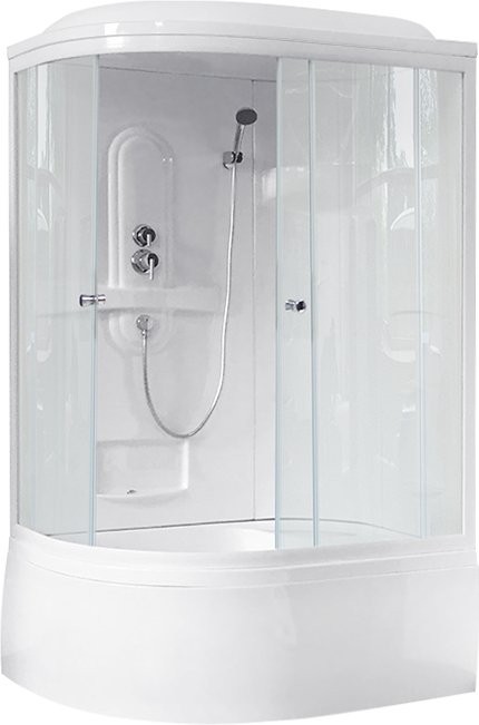 Душевая кабина Royal Bath RB 8120BK1-T R с высоким поддоном, с сиденьем