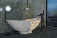 Напольный смеситель для ванны с душем Remer X Style X08 С ВНУТРЕННЕЙ ЧАСТЬЮ, чёрный матовый