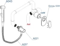 Гигиенический душ Wasserkraft A15357 шланг 120 см