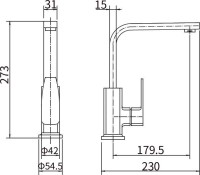 Смеситель для кухни Fashun A54010-7 черный Смеситель для кухни Fashun A54010-7 черный