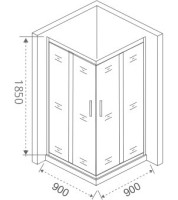 Душевой уголок Good Door Infinity CR-90-G-CH 90x90