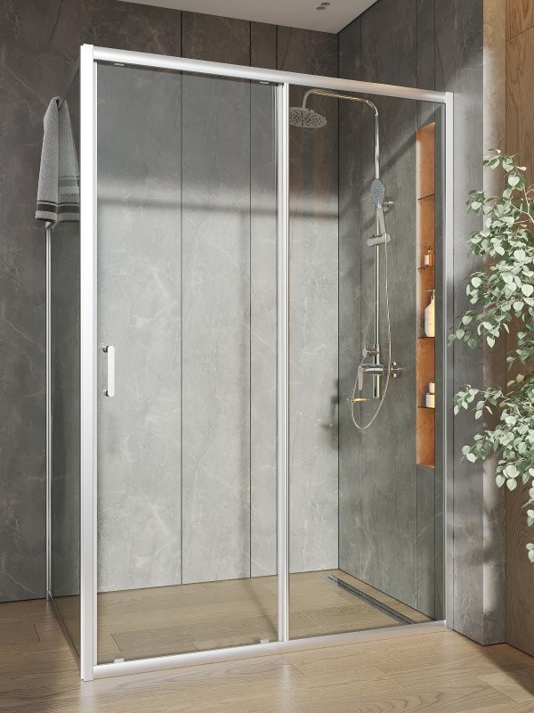 Душевой уголок Orange E23 13090TCR стекло прозрачное, профиль хром