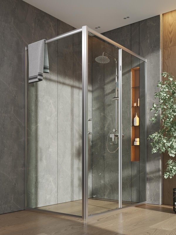 Душевой уголок Orange E23 13090TCR стекло прозрачное, профиль хром