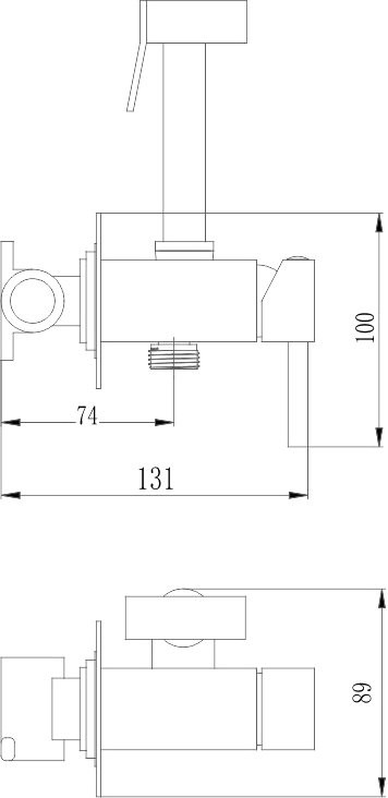 Гигиенический душ Haiba HB5512 со смесителем, хром