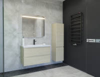 Тумба под раковину без столешницы Caprigo Forte 90 подвесная, беленый дуб