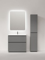 Мебель для ванной комнаты Sancos Folk Floor 90 напольная, ergraut soft, раковина CN7019