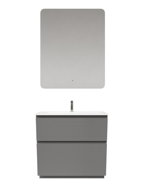 Мебель для ванной комнаты Sancos Folk Floor 90 напольная, ergraut soft, раковина CN7019