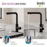 Смеситель для кухни IDDIS Rule RULBLLFi05 черный