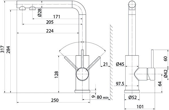 Смеситель для кухни IDDIS Rule RULBLLFi05 черный