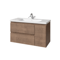 Тумба с раковиной Caprigo Forte 100 R подвесная, светлый орех