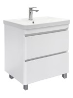 Тумба с раковиной Comforty Валдай 80Н напольная, матовая белая