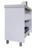 Тумба с раковиной Comforty Валдай 80Н напольная, матовая белая