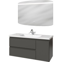 Мебель для ванной комнаты Caprigo Forte 120 R подвесная, графит