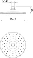 Верхний душ Berges Nardis R 072004 черный матовый