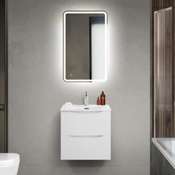 Мебель для ванной комнаты BelBagno Marino-cer-mini 50 подвесная, bianco lucido