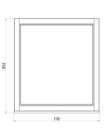 Зеркало ASB-Woodline Толедо 85 smalt