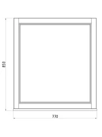 Зеркало ASB-Woodline Толедо 85 smalt