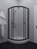 Душевой уголок Triton Альфа-Блэк Щ0000077855 80х80 А, черный матовый