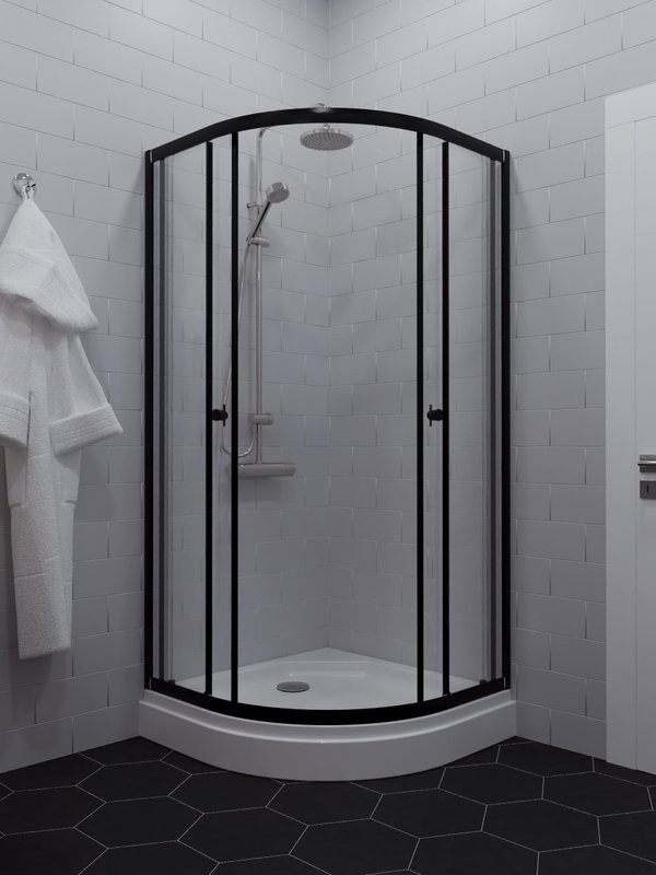 Душевой уголок Triton Альфа-Блэк Щ0000077855 80х80 А, черный матовый