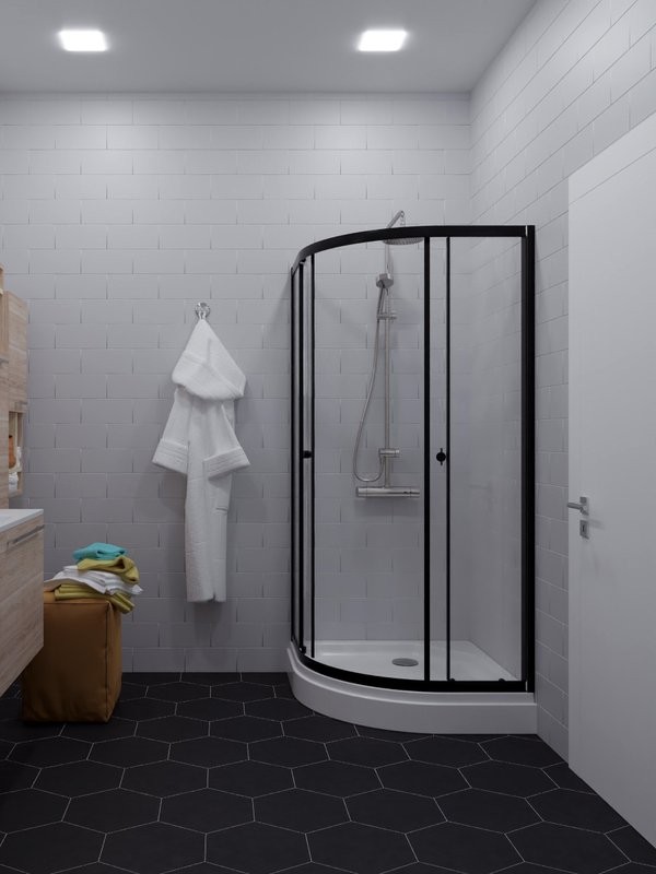 Душевой уголок Triton Альфа-Блэк Щ0000077855 80х80 А, черный матовый