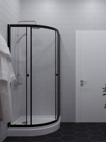 Душевой уголок Triton Альфа-Блэк Щ0000077855 80х80 А, черный матовый