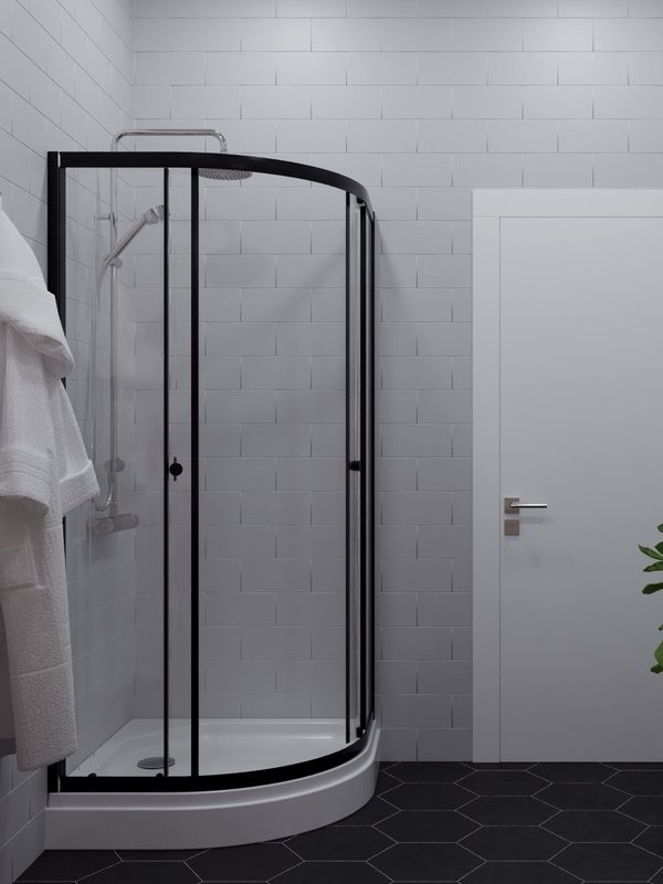 Душевой уголок Triton Альфа-Блэк Щ0000077855 80х80 А, черный матовый