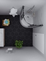 Душевой уголок Triton Альфа-Блэк Щ0000077855 80х80 А, черный матовый