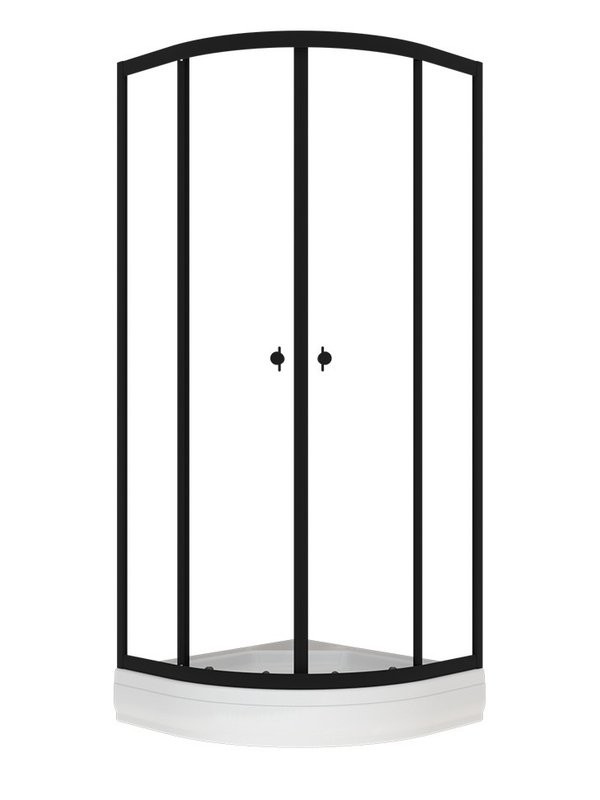 Душевой уголок Triton Альфа-Блэк Щ0000077855 80х80 А, черный матовый