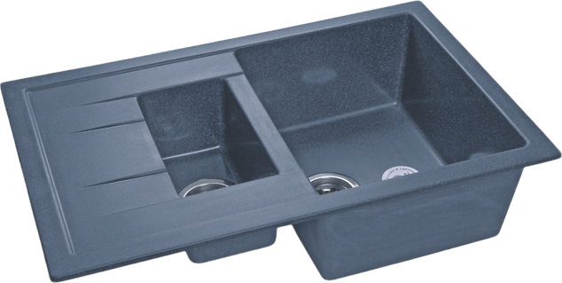 Комплект Мойка GranFest Quadro GF-Q775KL графит + Смеситель MEGA Ege MG-PL10 хром