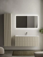 Тумба с раковиной Sancos Snob R 120 см, beige soft, раковина CN7017