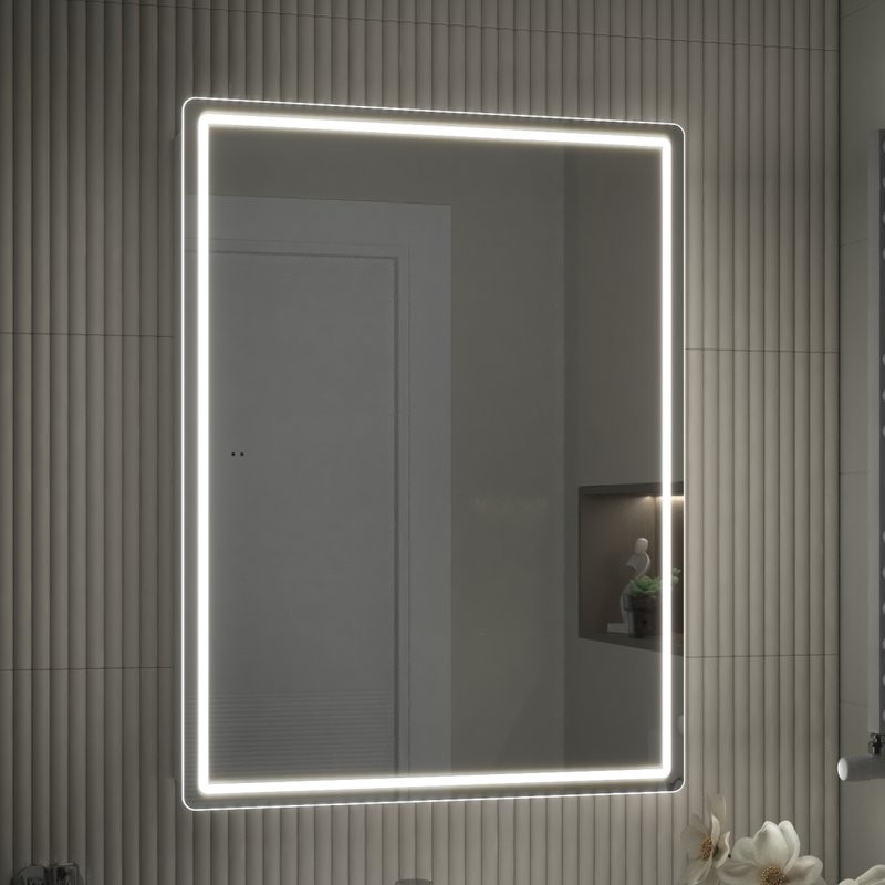 Зеркало-шкаф Vigo Geometry Comfort 60 с подсветкой и антизапотевателем, белый