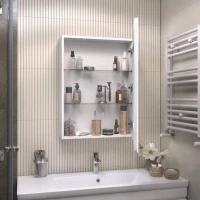 Зеркало-шкаф Vigo Geometry Comfort 60 с подсветкой и антизапотевателем, белый