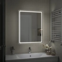 Зеркало-шкаф Vigo Geometry Comfort 60 с подсветкой и антизапотевателем, белый