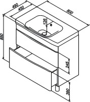 Мебель для ванной комнаты AM.PM Like 80 напольная, белый глянец