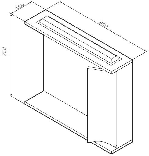Мебель для ванной комнаты AM.PM Like 80 напольная, белый глянец