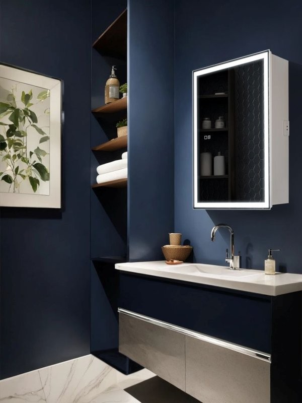 Зеркало в ванную с шкафом AQUAme AQM9201 60x80