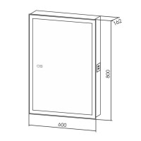 Зеркало в ванную с шкафом AQUAme AQM9201 60x80 Зеркало в ванную с шкафом AQUAme AQM9201 60x80