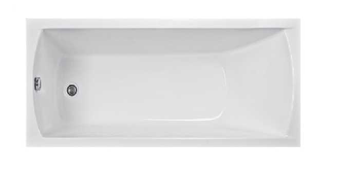Ванна акриловая Vayer Milana 180 х 70 см, прямоугольная, белая