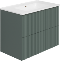 Тумба под раковину La Fenice TERRA Twin Grigio серо-зелёная матовая 80 см