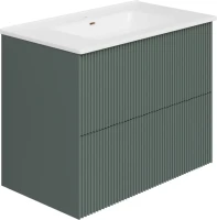 Тумба под раковину La Fenice TERRA Twin Grigio серо-зелёная матовая 80 см